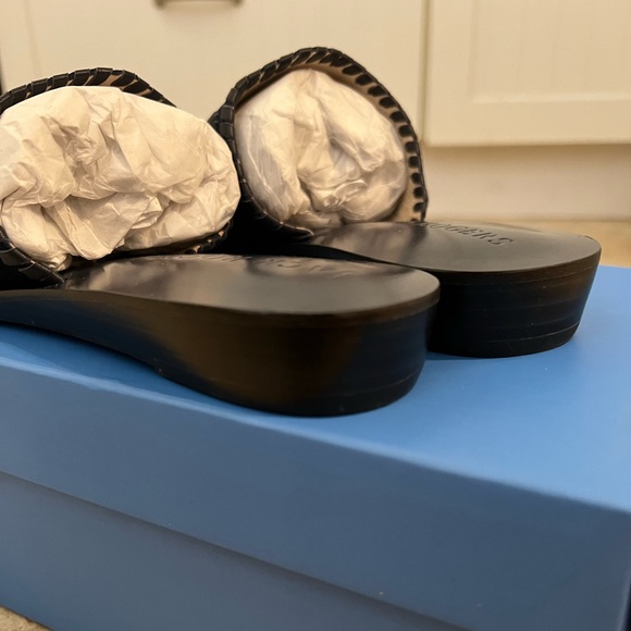 NEW IN BOX Jack Rogers Blue Suede Demi Wedge Size 7 - Picture 6 of 6